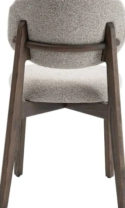 Esszimmerstuhl Carmen - 48x59x83,5cm - Räuchereiche/beiger Stoff