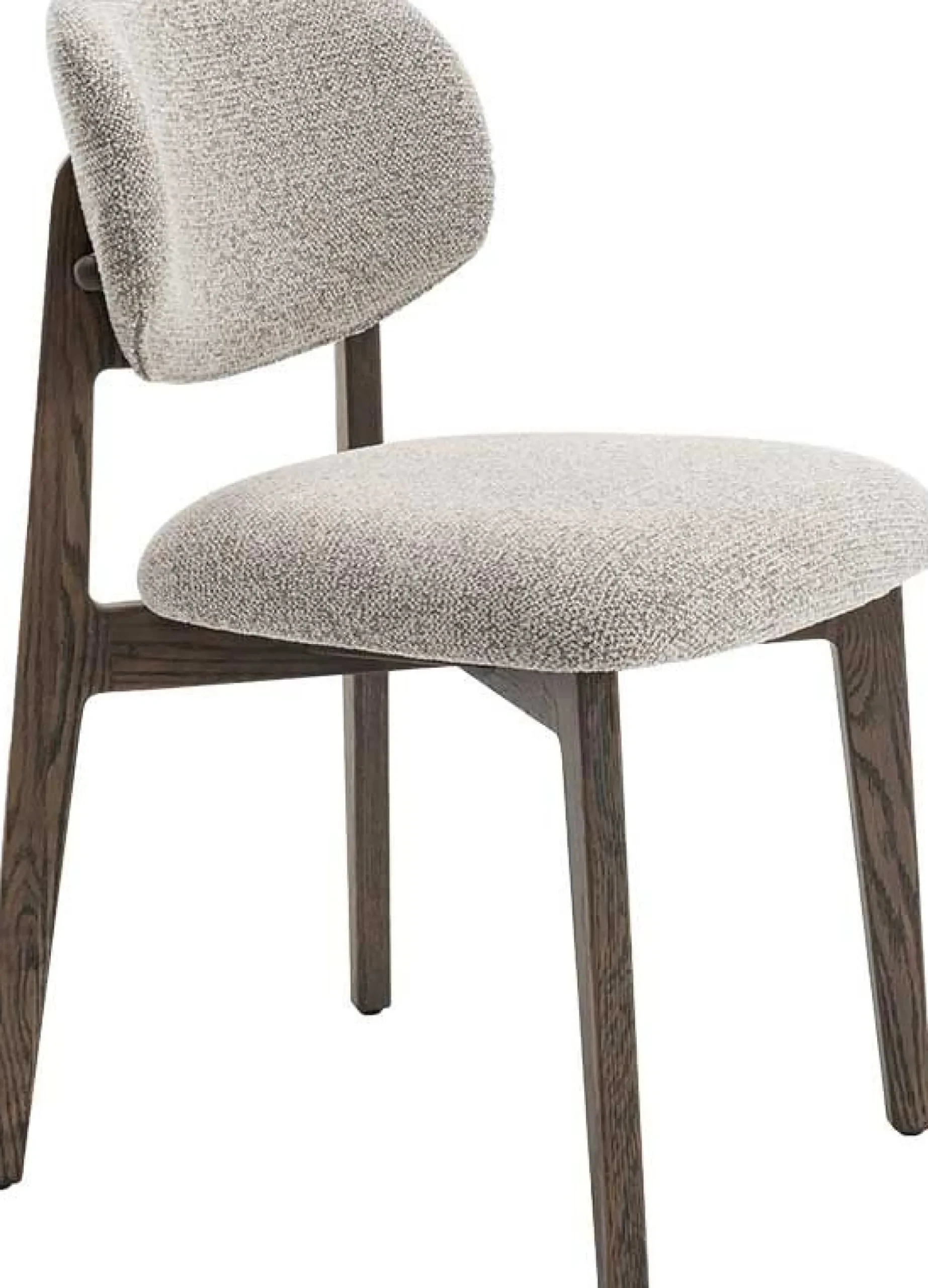 Esszimmerstuhl Carmen - 48x59x83,5cm - Räuchereiche/beiger Stoff