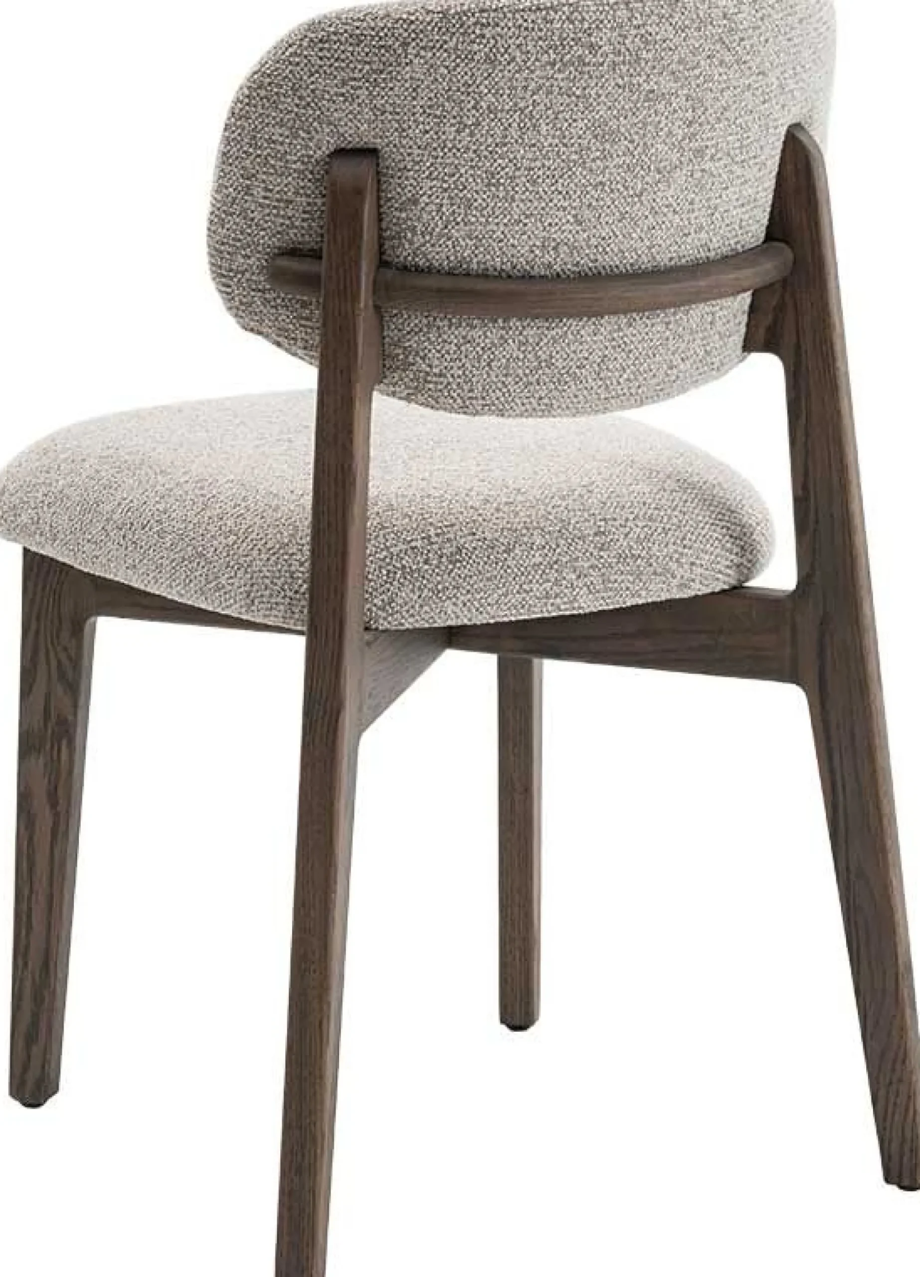 Esszimmerstuhl Carmen - 48x59x83,5cm - Räuchereiche/beiger Stoff