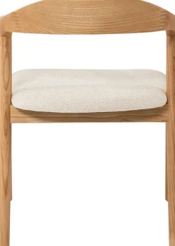 Esszimmerstuhl Claire - 57x66x74cm - beige Stoff/Essenholz