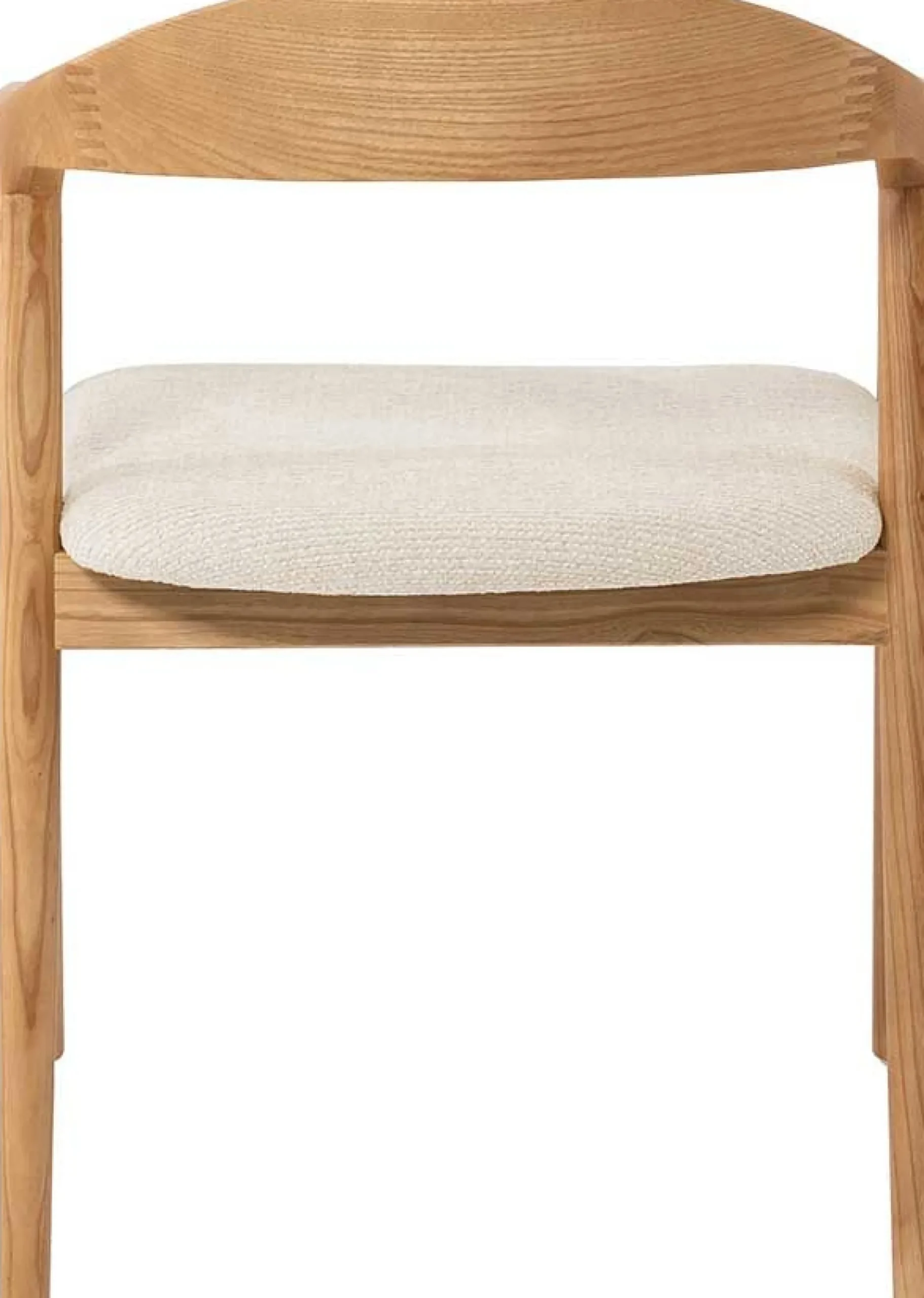 Esszimmerstuhl Claire - 57x66x74cm - beige Stoff/Essenholz