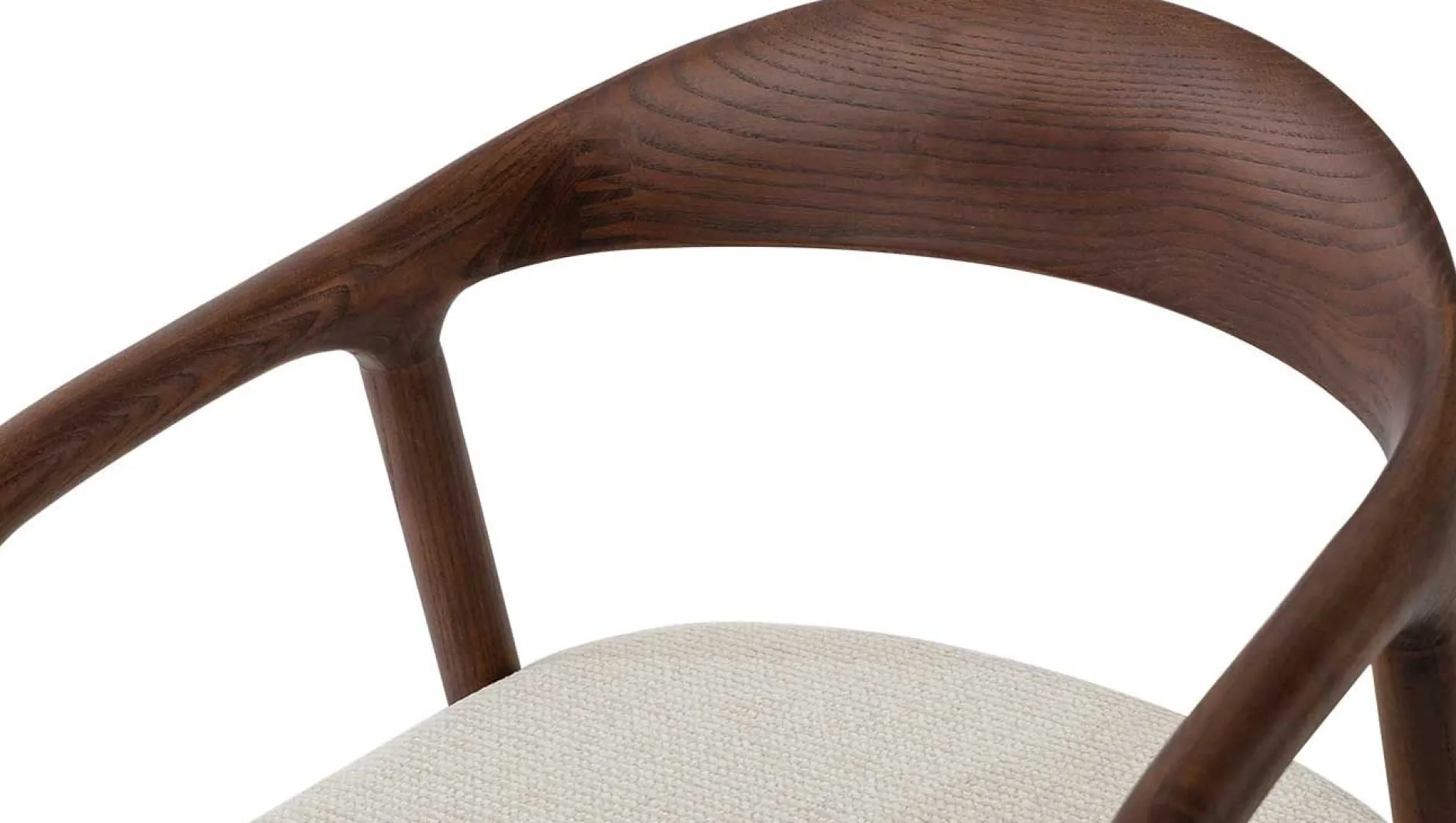 Esszimmerstuhl Claire - 57x66x74cm - beige Stoff/Walnuss