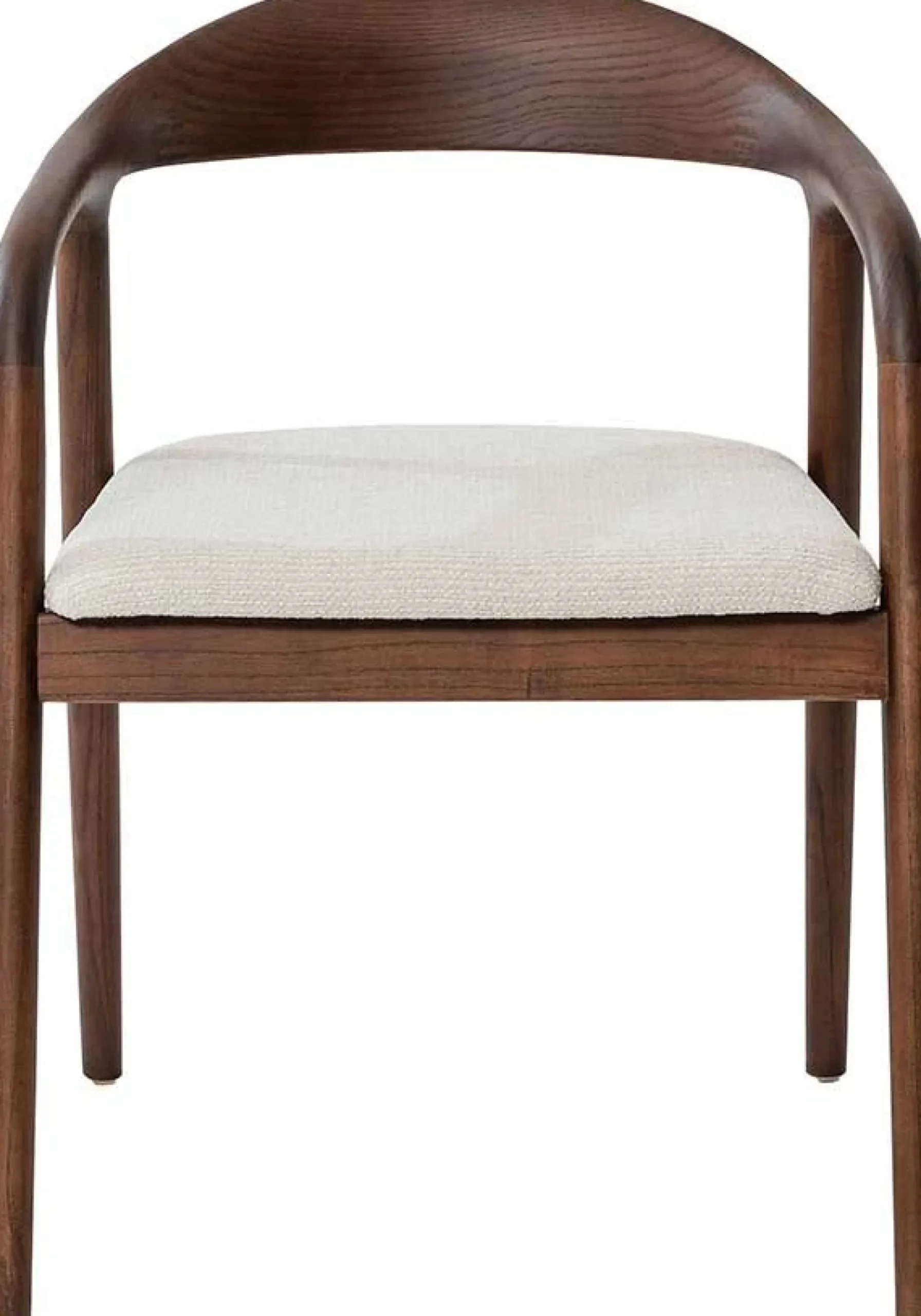Esszimmerstuhl Claire - 57x66x74cm - beige Stoff/Walnuss