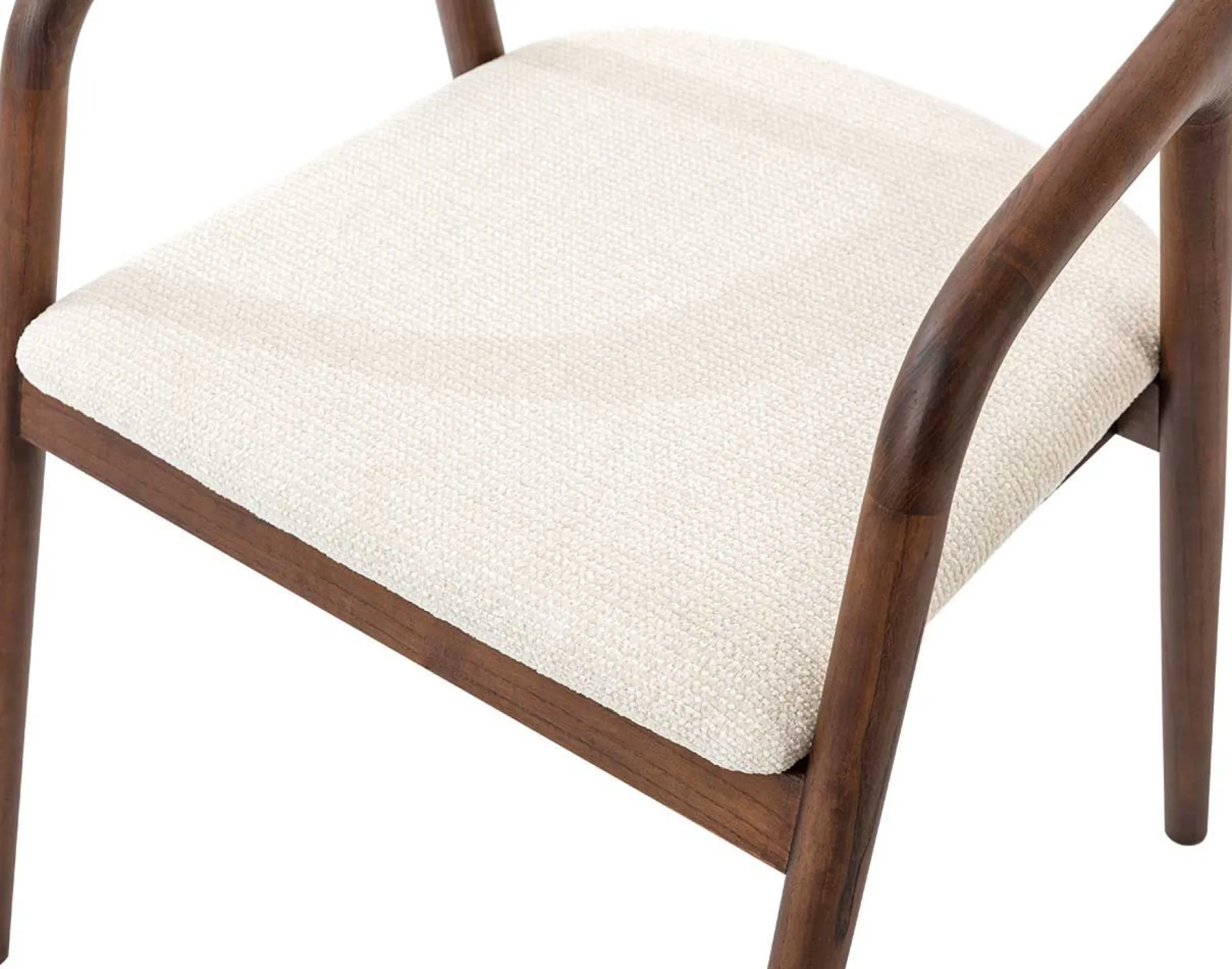 Esszimmerstuhl Claire - 57x66x74cm - beige Stoff/Walnuss