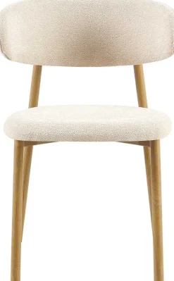 Esszimmerstuhl Coco - 53x52x78cm - Metall/beiger Stoff