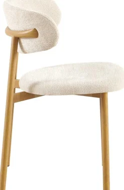 Esszimmerstuhl Coco - 53x52x78cm - Metall/beiger Stoff