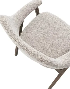 Esszimmerstuhl Coralie - 64x59.5x83cm - Eiche rauch/beige Stoff