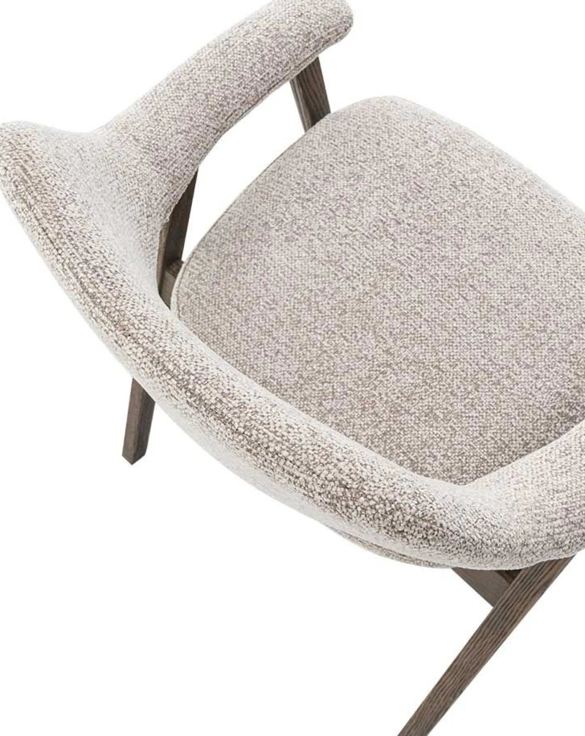 Esszimmerstuhl Coralie - 64x59.5x83cm - Eiche rauch/beige Stoff
