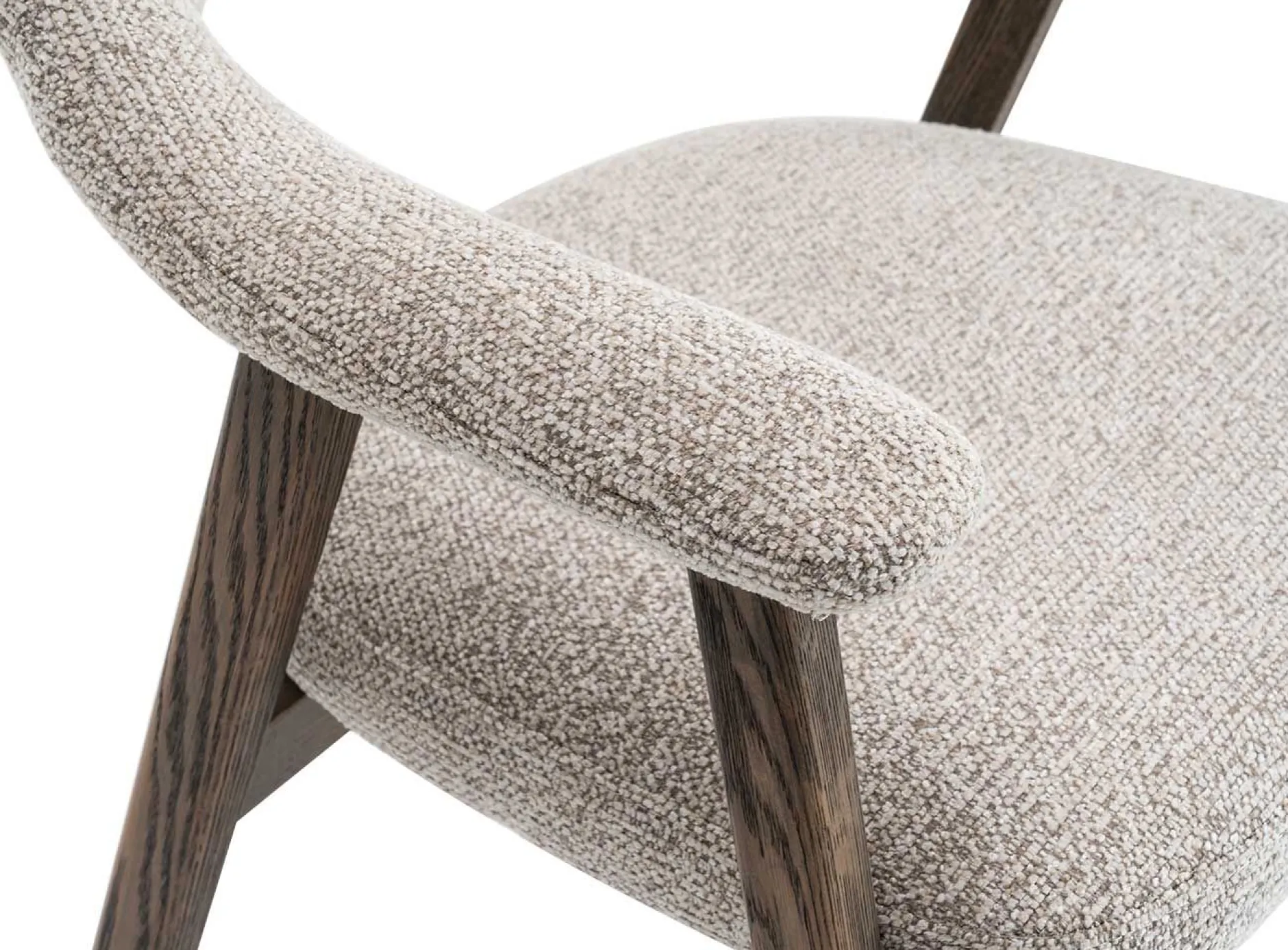 Esszimmerstuhl Coralie - 64x59.5x83cm - Eiche rauch/beige Stoff