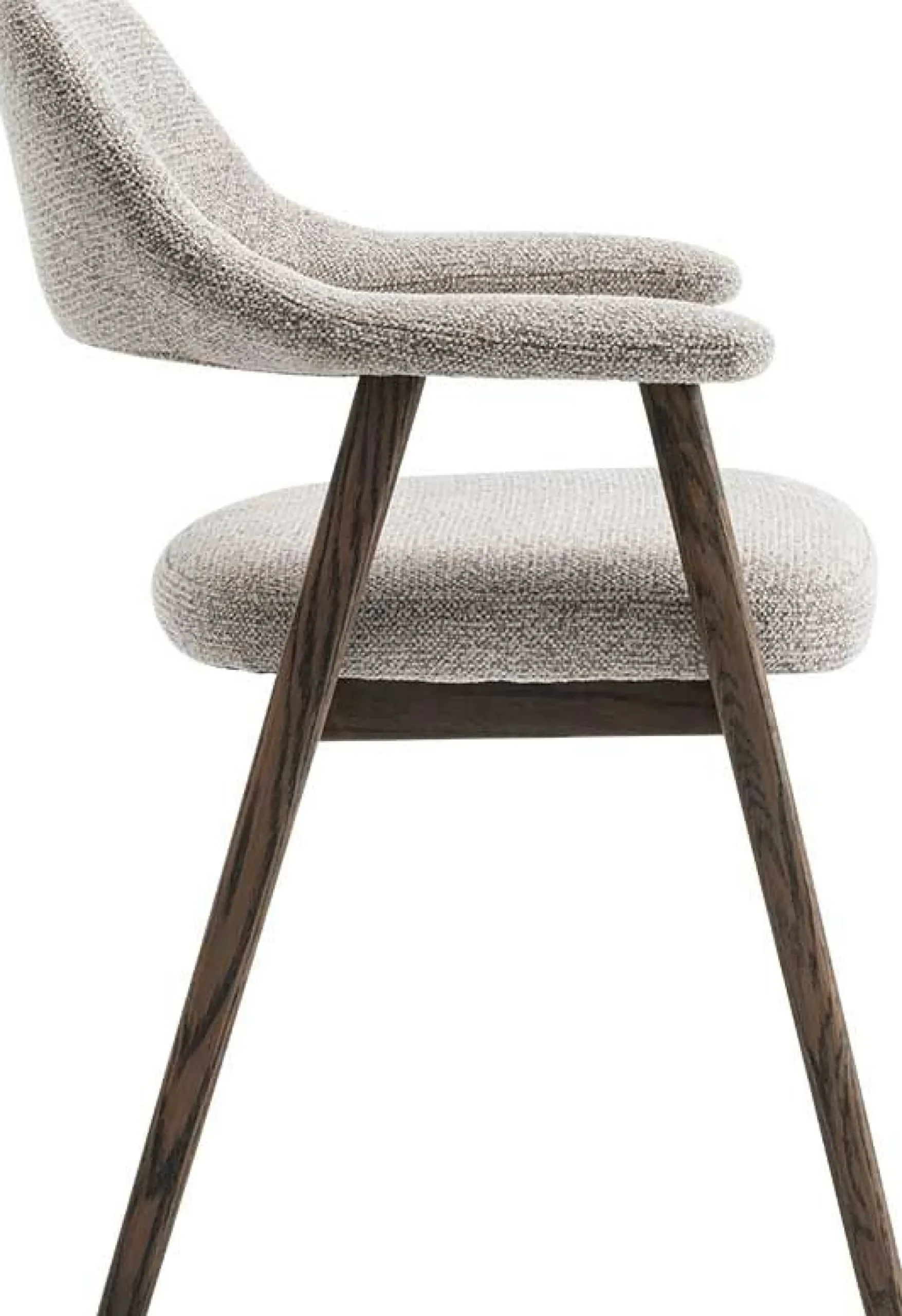 Esszimmerstuhl Coralie - 64x59.5x83cm - Eiche rauch/beige Stoff