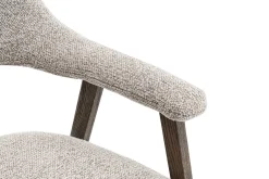 Esszimmerstuhl Coralie - 64x59.5x83cm - Eiche rauch/beige Stoff