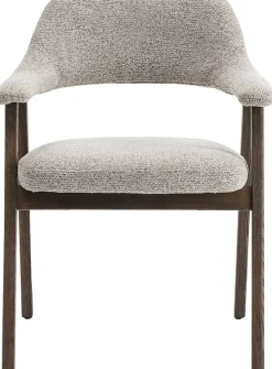 Esszimmerstuhl Coralie - 64x59.5x83cm - Eiche rauch/beige Stoff
