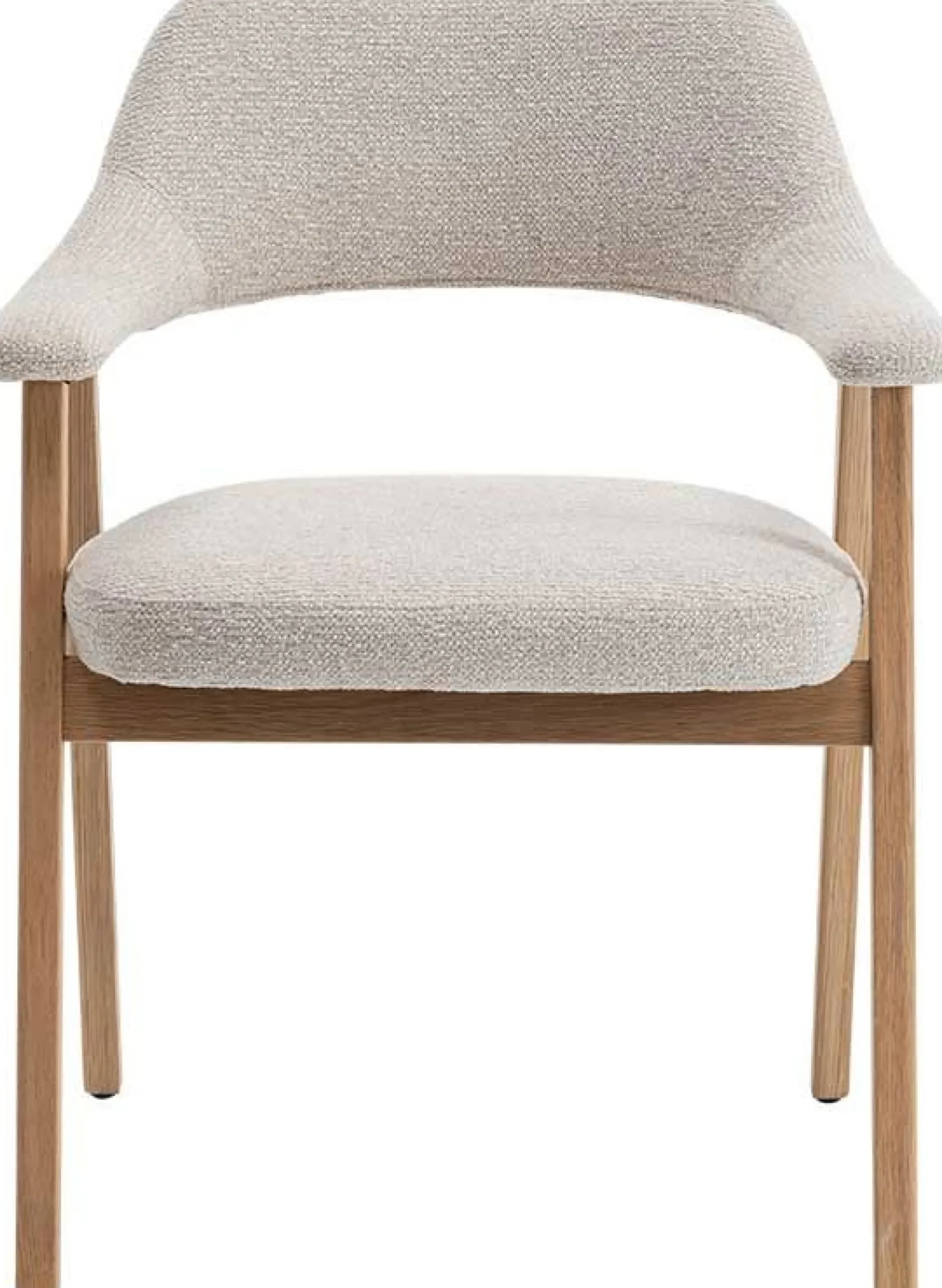 Esszimmerstuhl Coralie - 64x59.5x83cm - Eiche massiv/beige Stoff