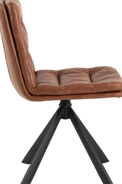 Esszimmerstuhl Dean - 47x57x85cm - Kunstleder - cognac