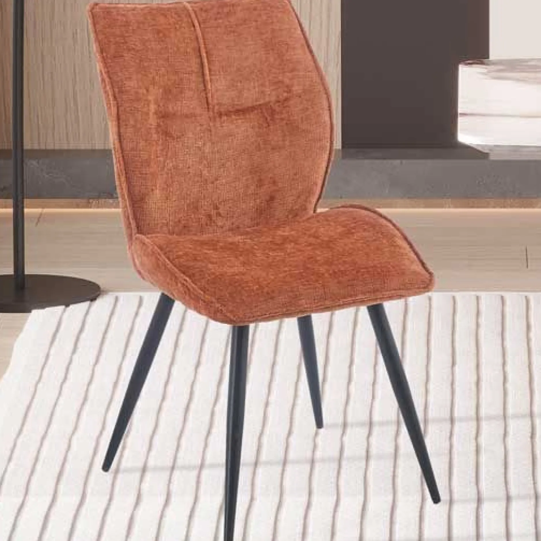 Esszimmerstuhl Faye - 49x65x89cm - Rost