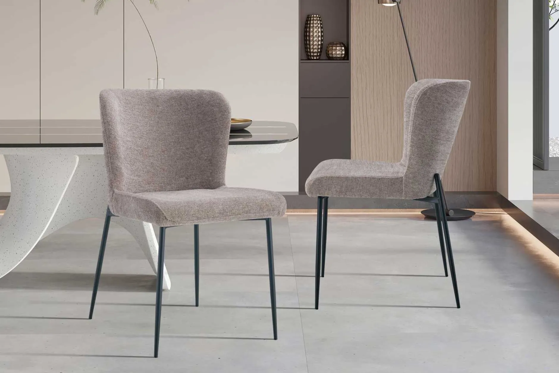 Esszimmerstuhl Lisa | 50 x 62 x 85 cm | Sandfarbenes Design