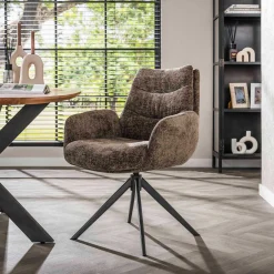 Esszimmerstuhl Lungo - 66x67x90cm - drehbar - taupe