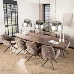 Esszimmerstuhl Lungo - 66x67x90cm - drehbar - taupe