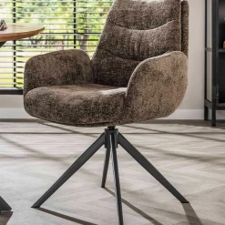 Esszimmerstuhl Lungo - 66x67x90cm - drehbar - taupe