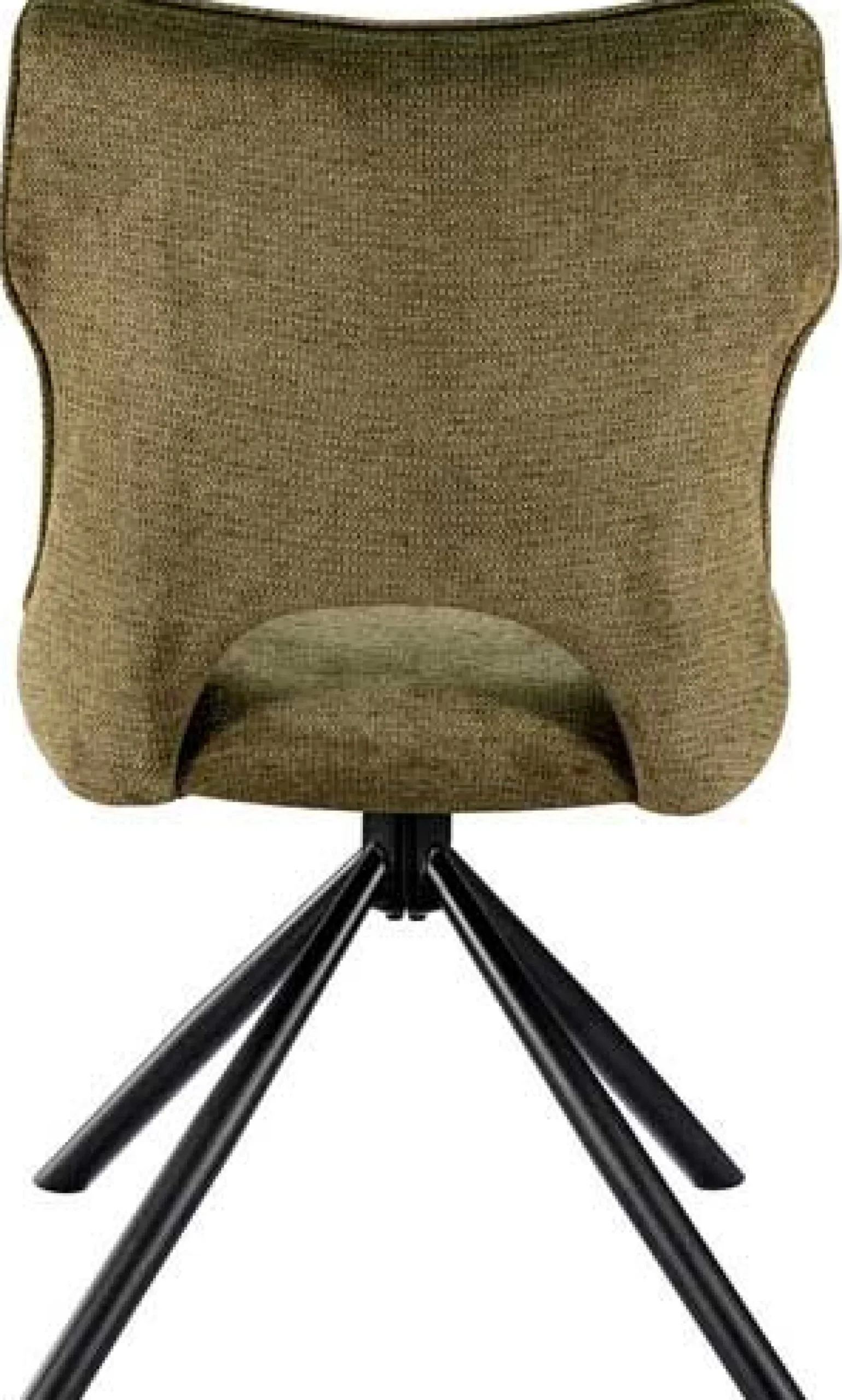 Esszimmerstuhl Morris - 48x59.5x90cm - drehbar - grüner Stoff