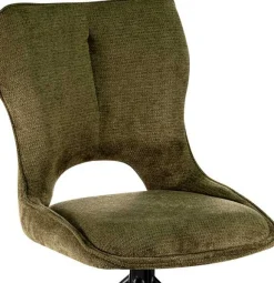 Esszimmerstuhl Morris - 48x59.5x90cm - drehbar - grüner Stoff