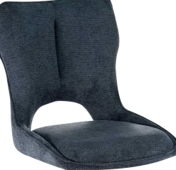 Esszimmerstuhl Morris - 48x59.5x90cm - drehbar - blauer Stoff