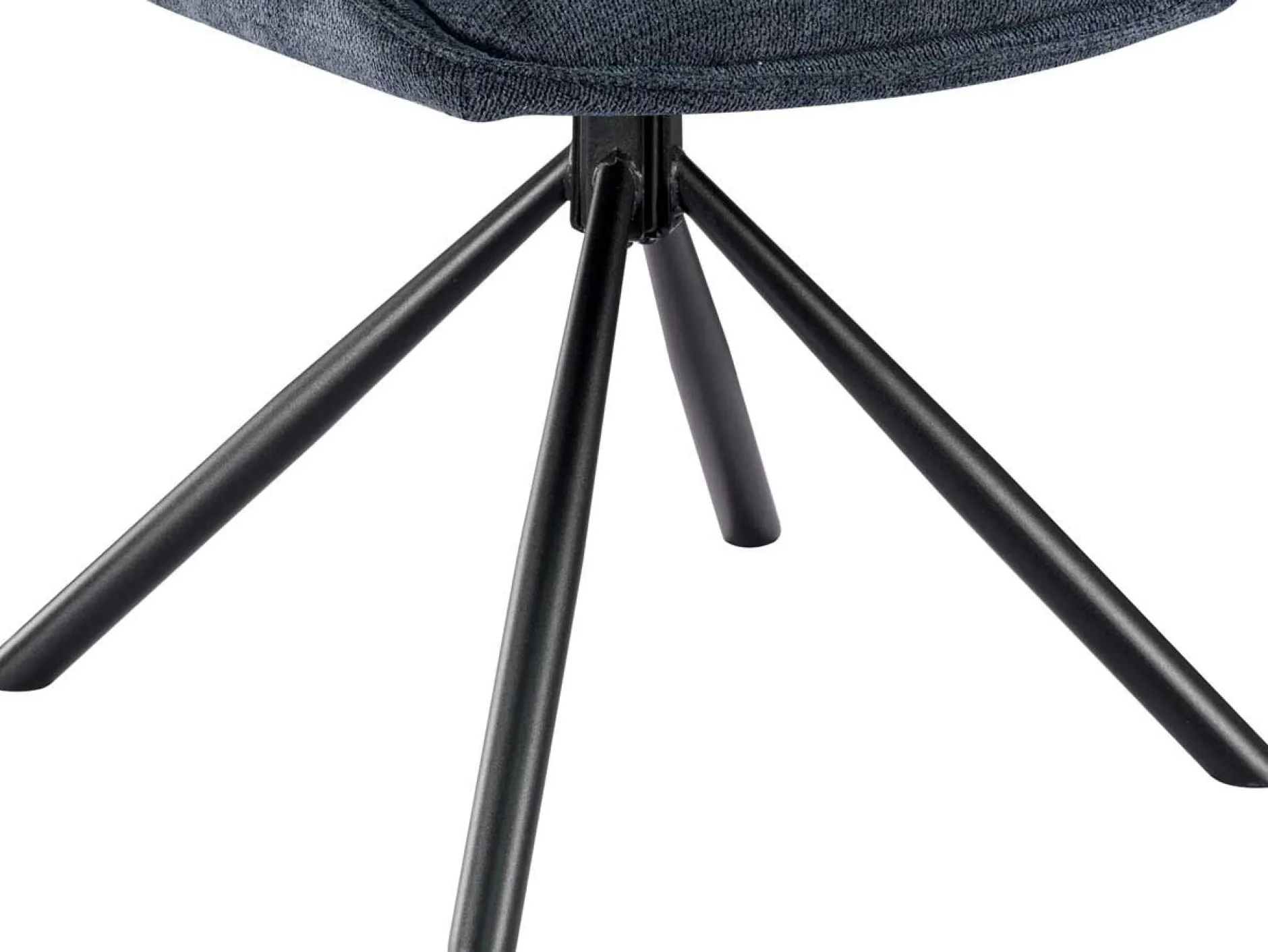 Esszimmerstuhl Morris - 48x59.5x90cm - drehbar - blauer Stoff