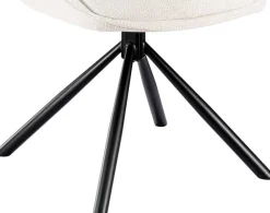 Esszimmerstuhl Morris - 48x59.5x90cm - drehbar - beige Stoff