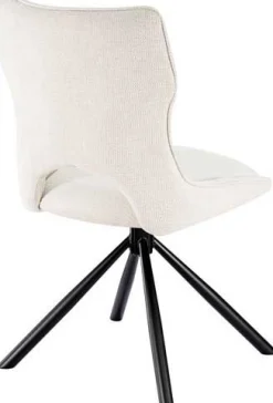 Esszimmerstuhl Morris - 48x59.5x90cm - drehbar - beige Stoff