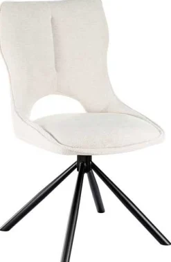 Esszimmerstuhl Morris - 48x59.5x90cm - drehbar - beige Stoff