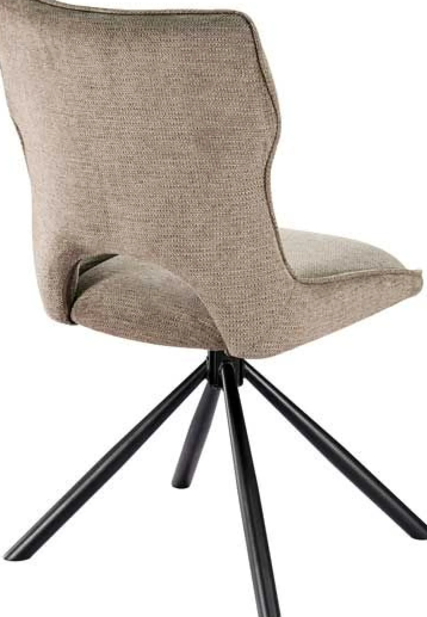 Esszimmerstuhl Morris - 48x59.5x90cm - drehbar - hellbrauner Stoff