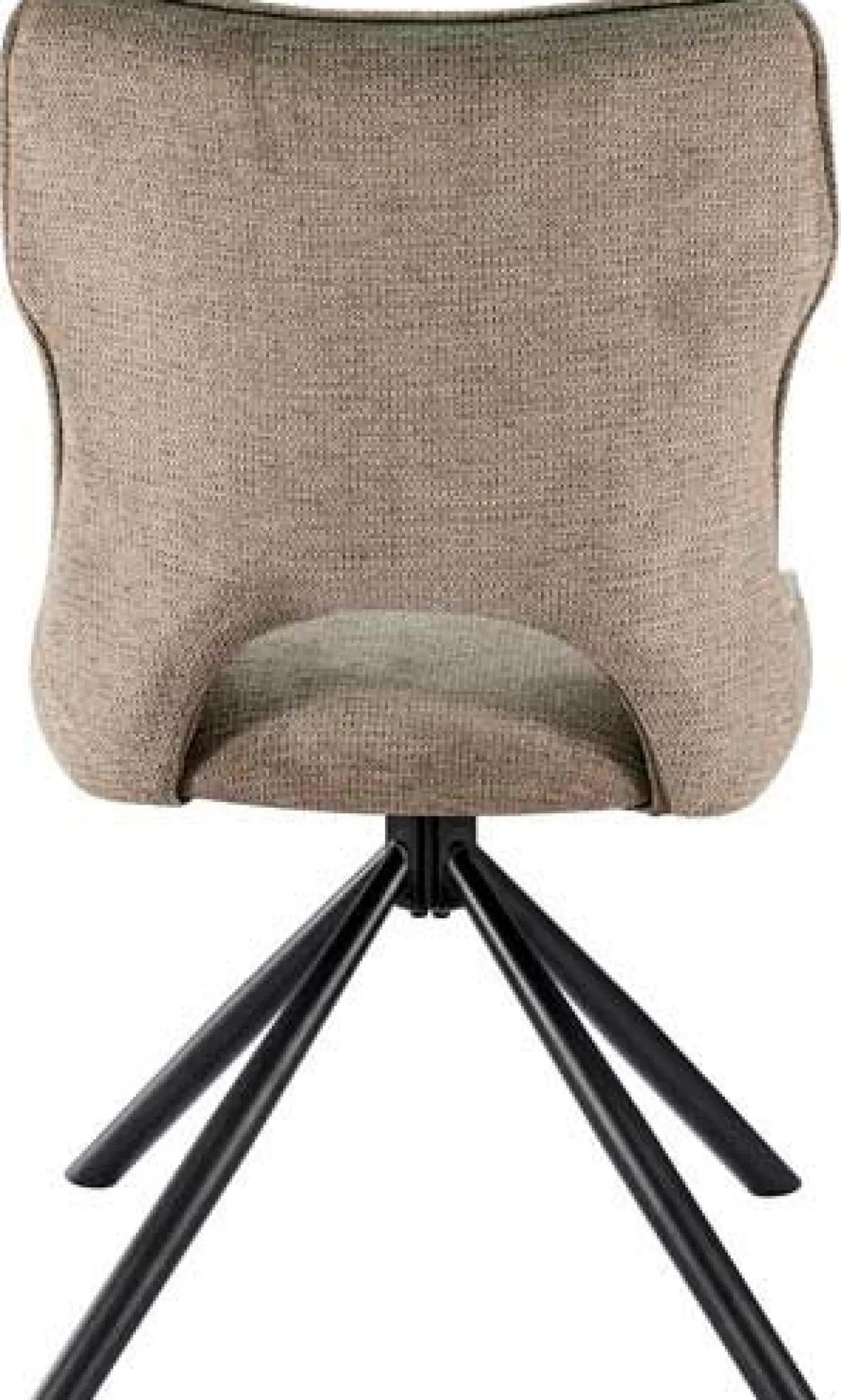 Esszimmerstuhl Morris - 48x59.5x90cm - drehbar - hellbrauner Stoff