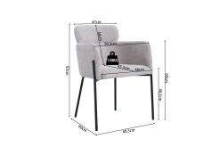 Esszimmerstuhl Naomi | 60 x 60 x 83 cm | Beige