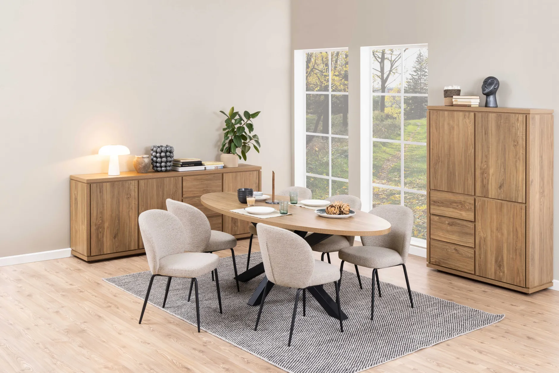Esszimmerstuhl Patricia - 59x47x82 cm - Monza/beige