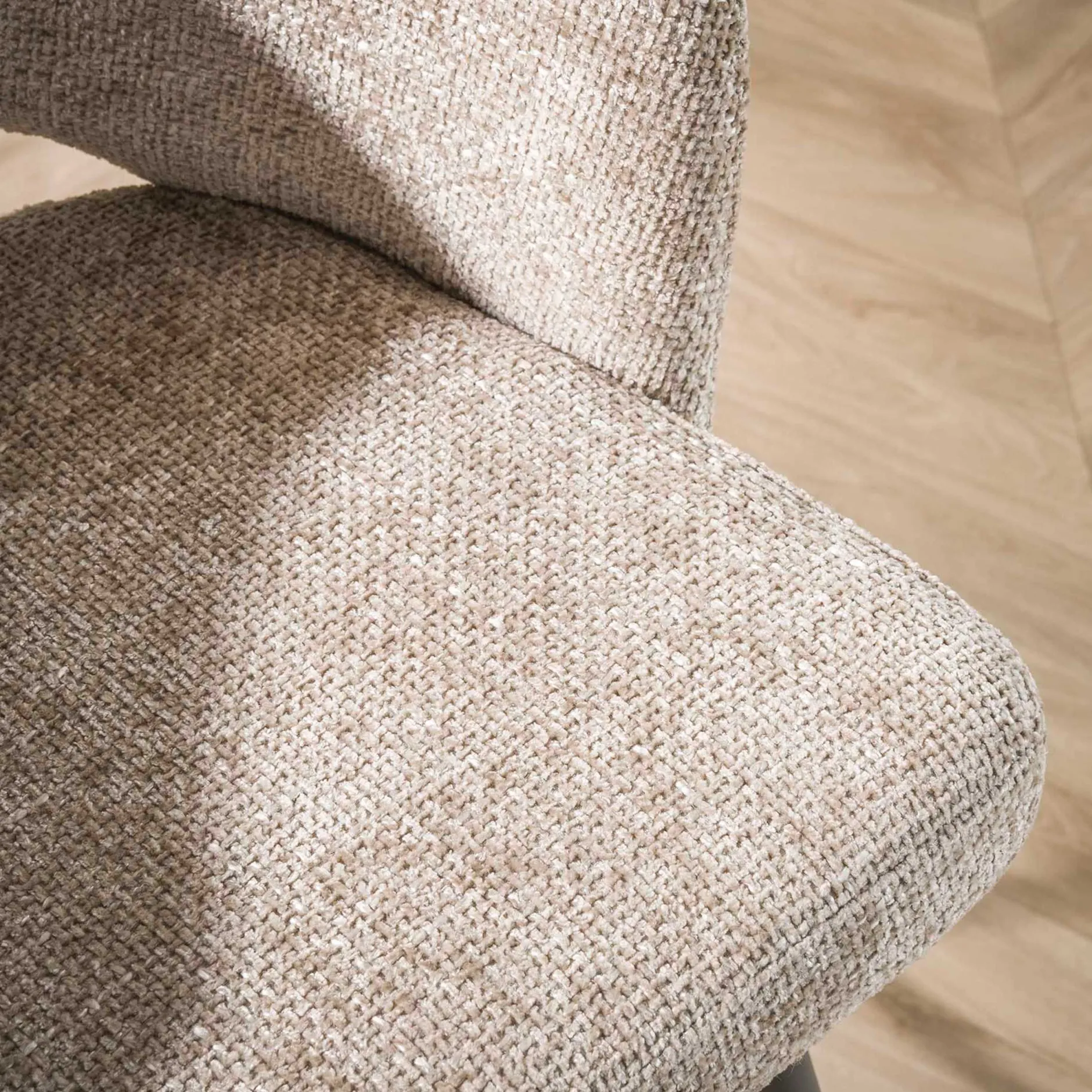 Esszimmerstuhl Saloon - 58x56x81cm - beige Stoff