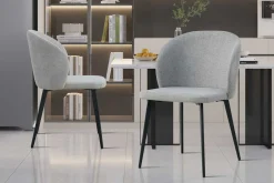 Esszimmerstuhl Tilly - 51x55x80cm - grauer Stoff