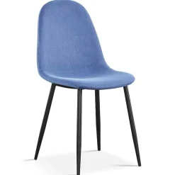 Esszimmerstuhl Valeska Samt - blau