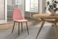 Esszimmerstuhl Valeska Samt - rosa