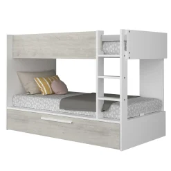 Etagenbett Cassie 90x200 mit Bettkasten - weiß