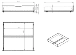 Etagenbett Claire 160cm mit zwei Schubladen - weiß