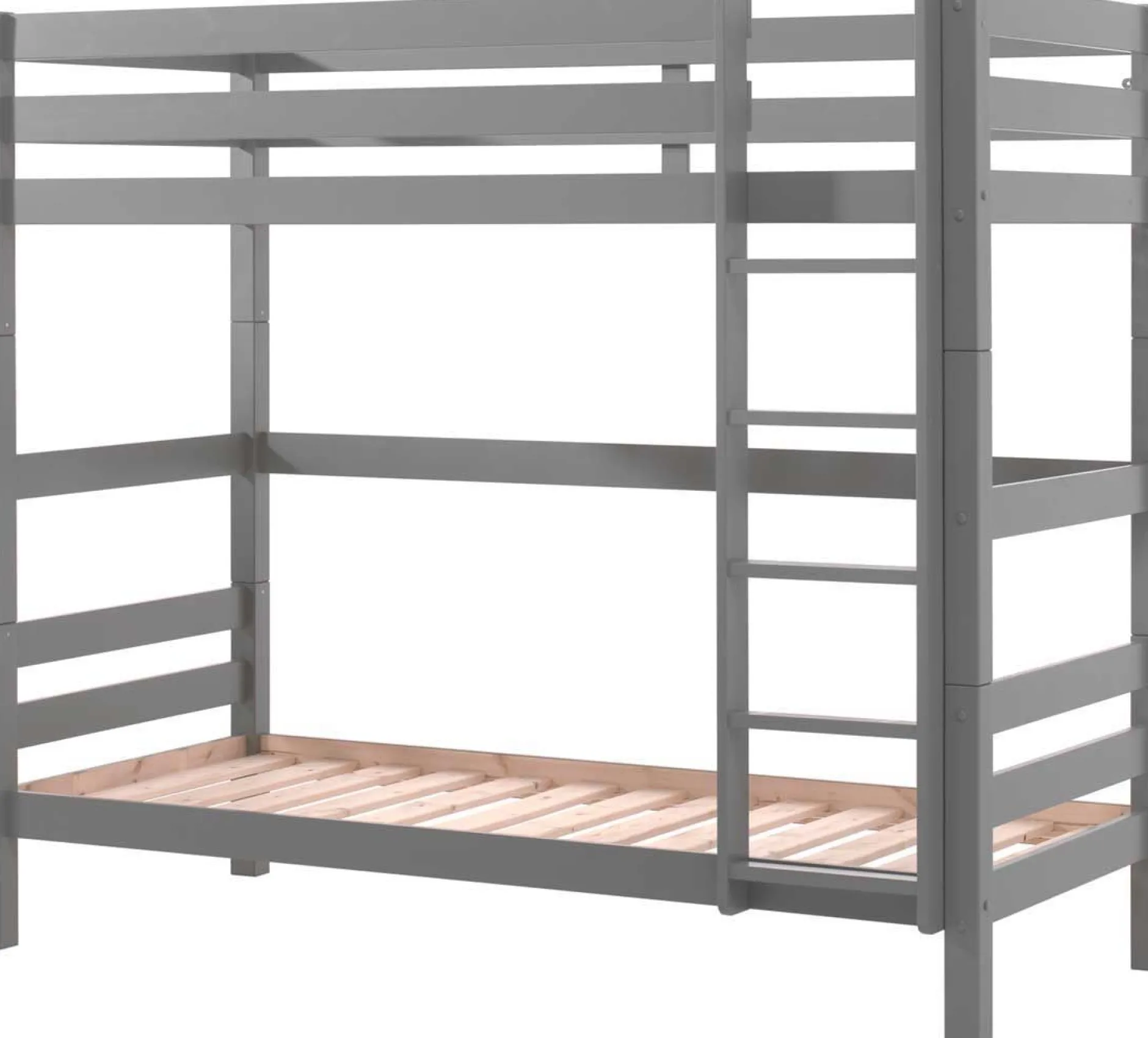 Etagenbett Claire hoch mit Bettkasten - grau