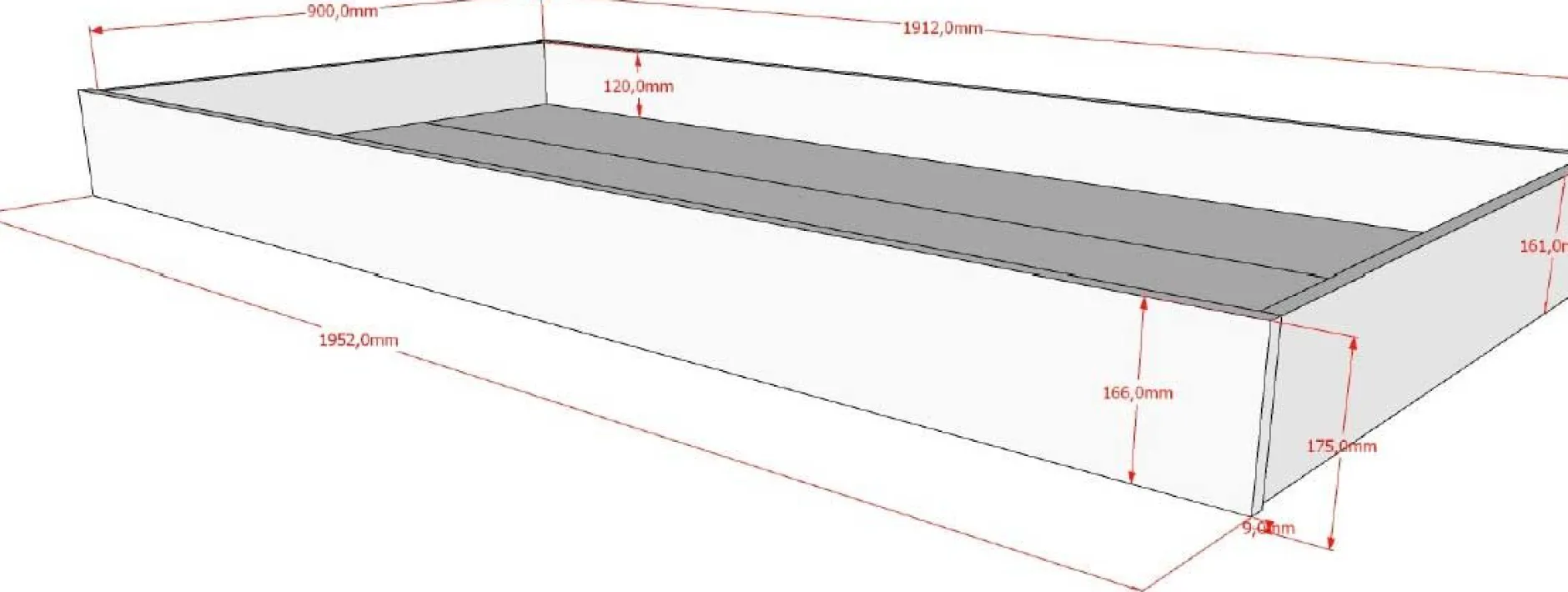 Etagenbett Forrest 3-Sitzer - 90x200 und 140x200 - mit Bettkasten - Weißbuche