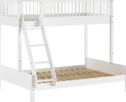 Etagenbett Forrest 3-Sitzer - 90x200 und 140x200 - mit Bettkasten - Weißbuche