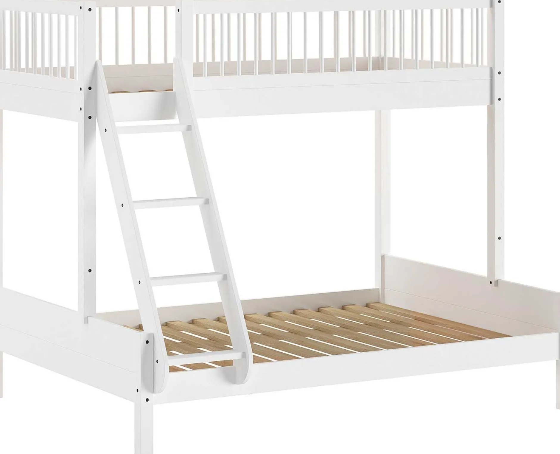 Etagenbett Forrest 3-Sitzer - 90x200 und 140x200 - mit Bettkasten - Weißbuche