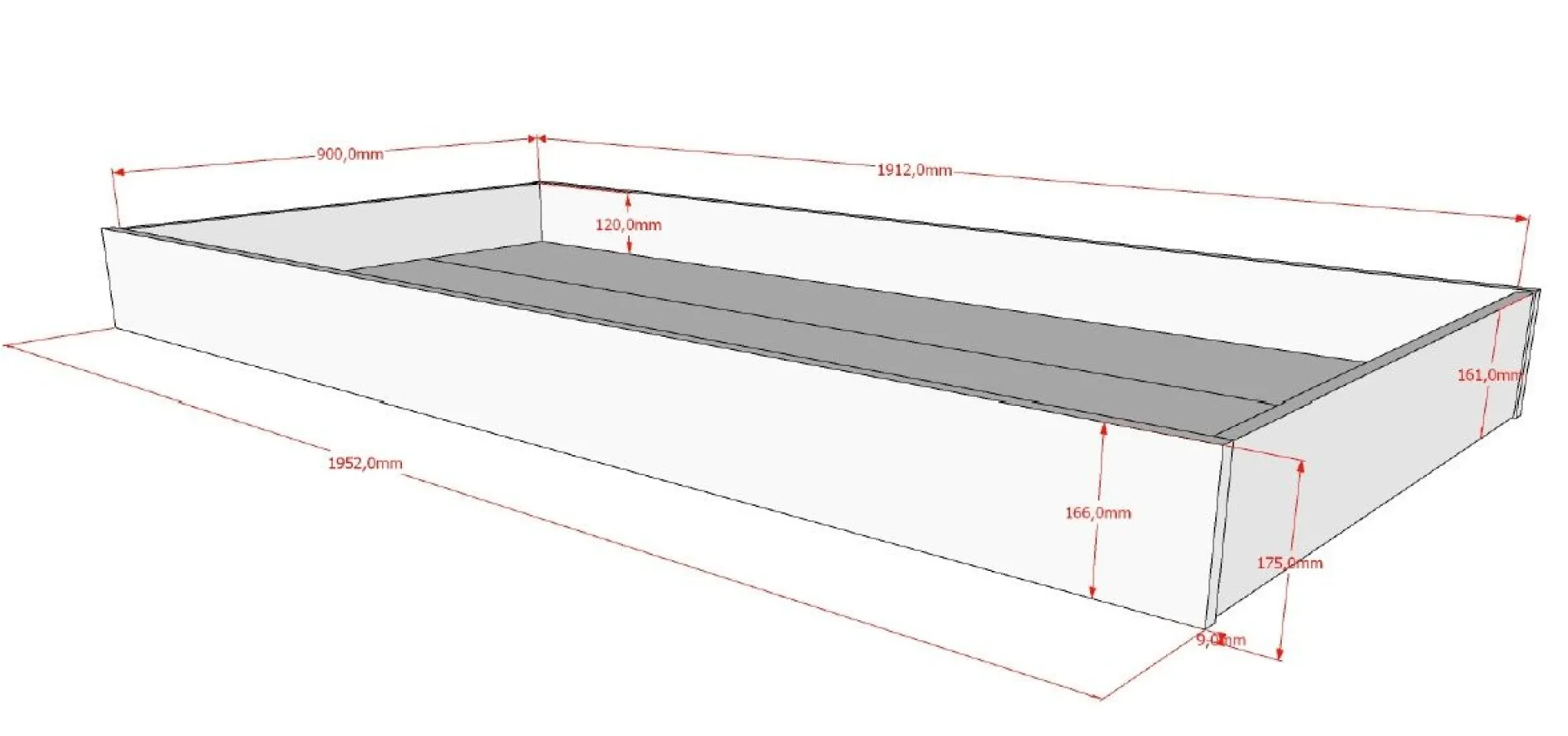 Etagenbett Forrest 90x200cm mit Rollbett - Buche Massivholz