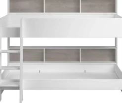Etagenbett Taylor 90x200 - mit Stauraum - weiß /grau