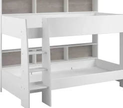 Etagenbett Taylor 90x200 - mit Stauraum - weiß /grau