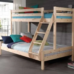 Etagenbett Triple 3-Sitzer Holz - Kieferholz