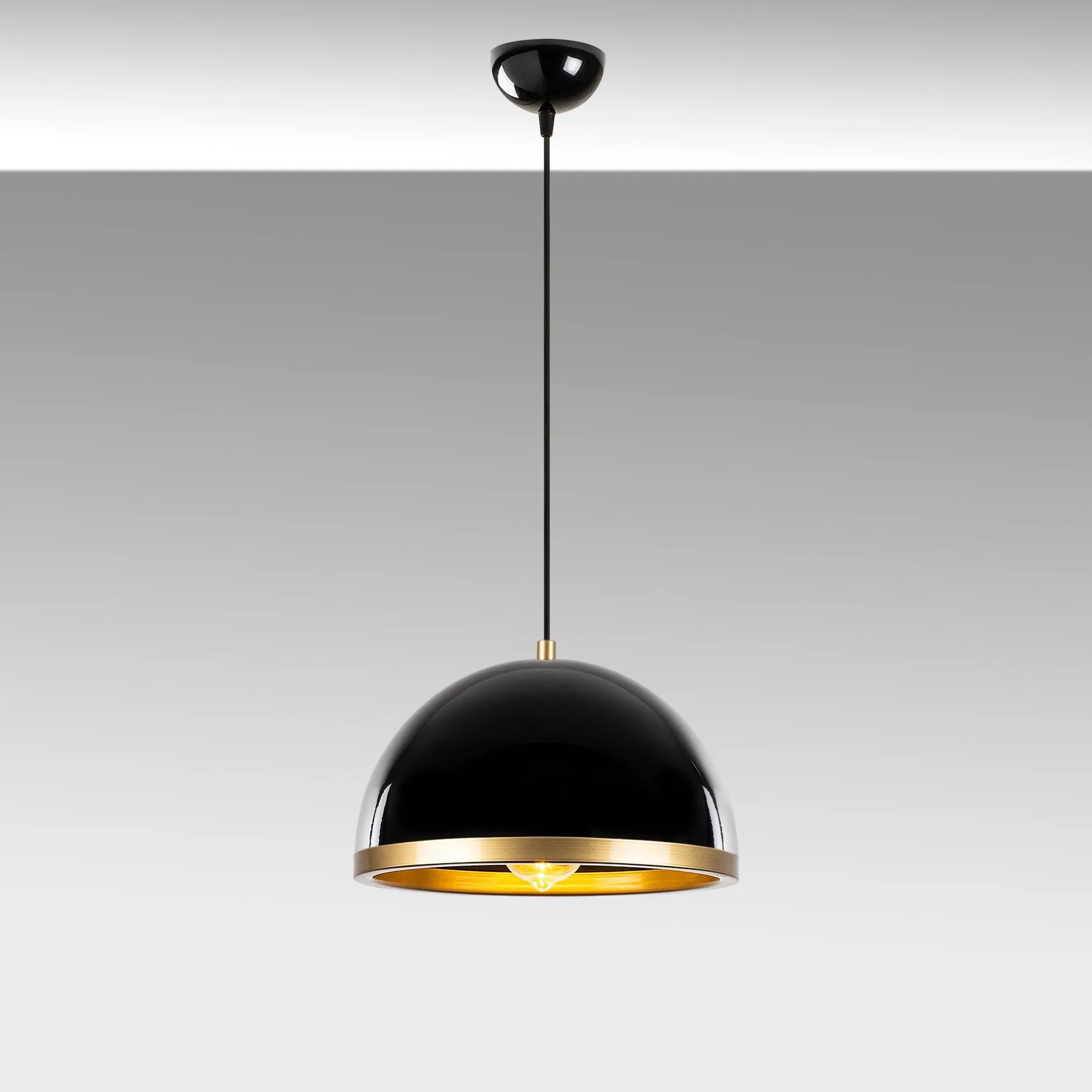 Fenerci Kronleuchter | Höhenverstellbar | Schwarz, Gold