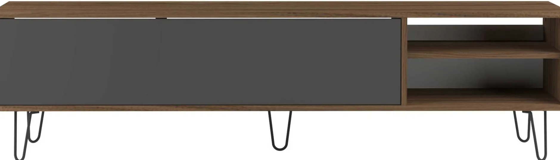 Fernsehschrank Jiro 165cm - Walnuss/Anthrazit